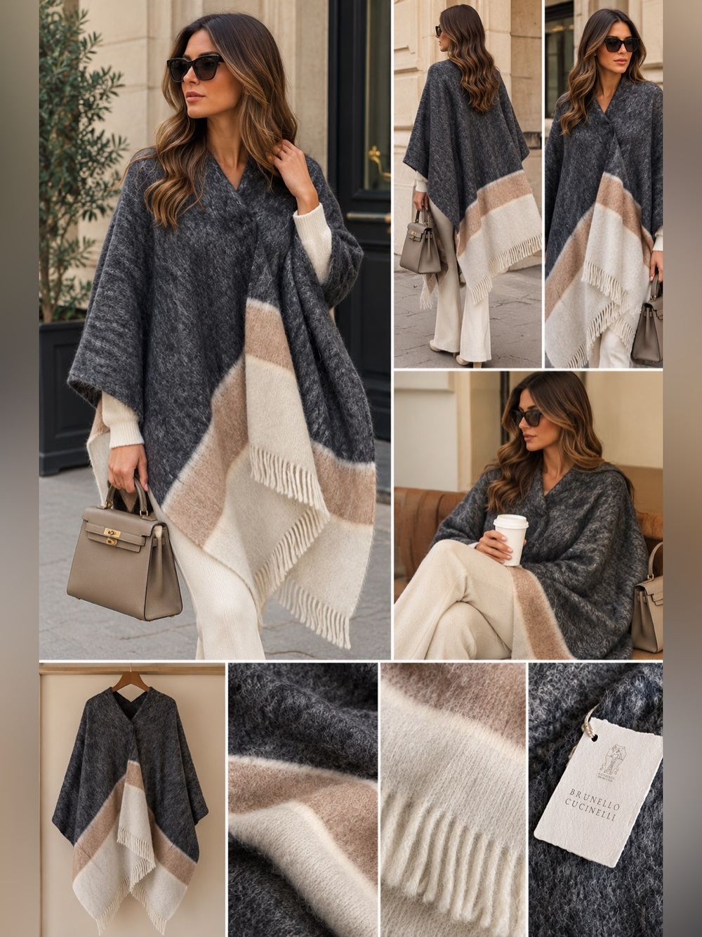 NWT AUTHENTIC BRUNELLO CUCINELLI PONCHO